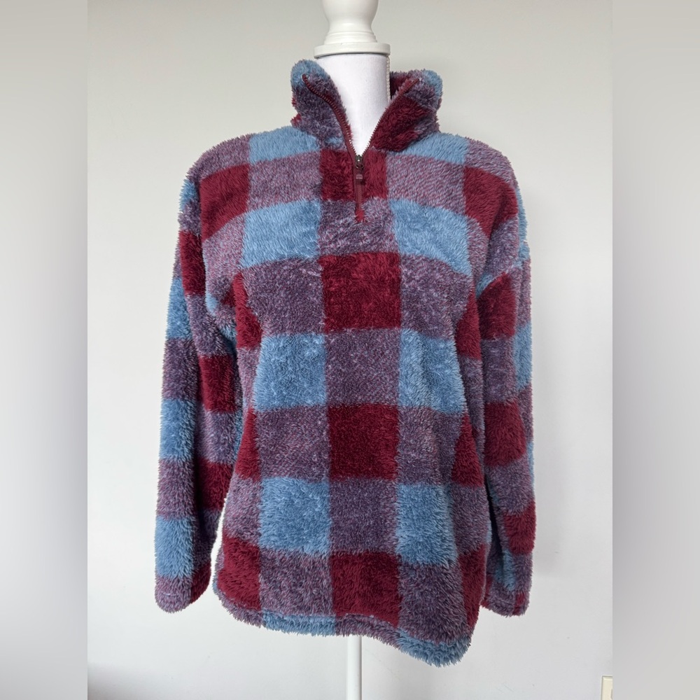 Eddie Bauer Women's Ultra Soft Fleece 1/4 Zip Long Sleeve Pullover Top | M EUC